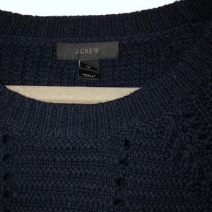 Navy blue JCrew crocheted sweater